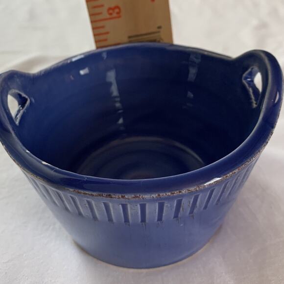 Ceramiche Alfa Ceramic Small Bowl Dessert Bowls with Handles Blue Made in Italy - Picture 7 of 8